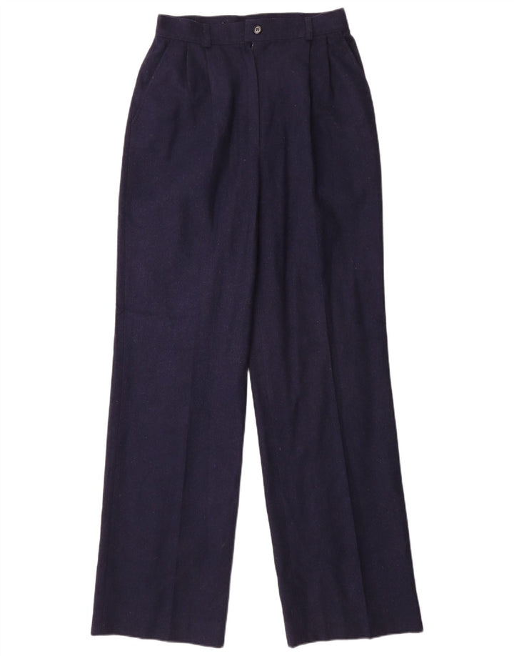 Pendleton Womens Pegged Chino Trousers W26 L32 Navy Blue Virgin Wool