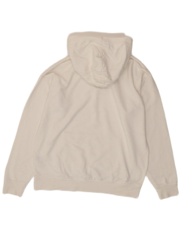 C&A Mens Relaxed Fit Hoodie Jumper Small White Cotton