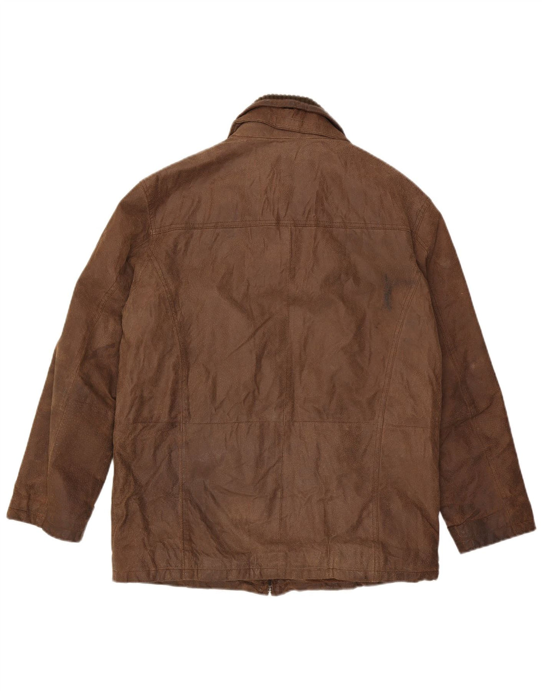 REWARD Mens Leather Jacket UK 40 Large Brown Leather