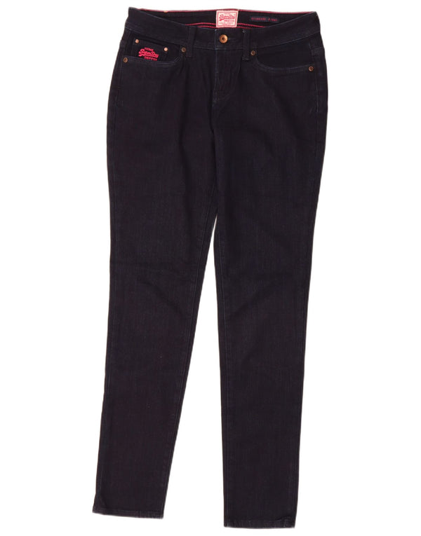 Superdry Damen Standard Fit Skinny Jeans W30 L32 Marineblau Baumwolle