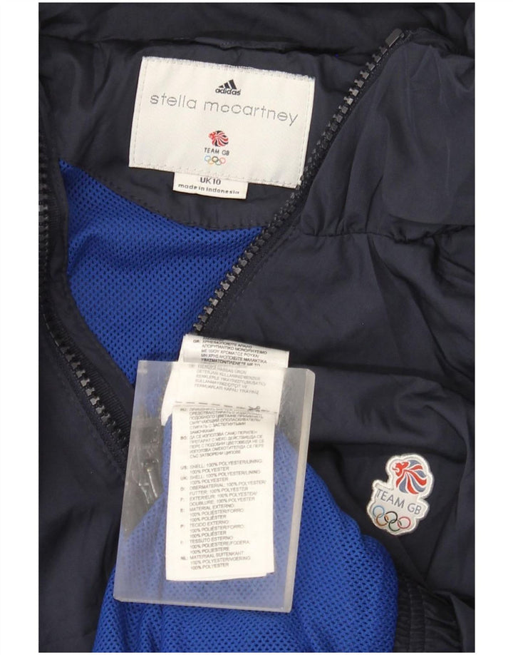 Adidas Womens Stella McCartney Oversized Rain Jacket UK 10 Small Navy Blue
