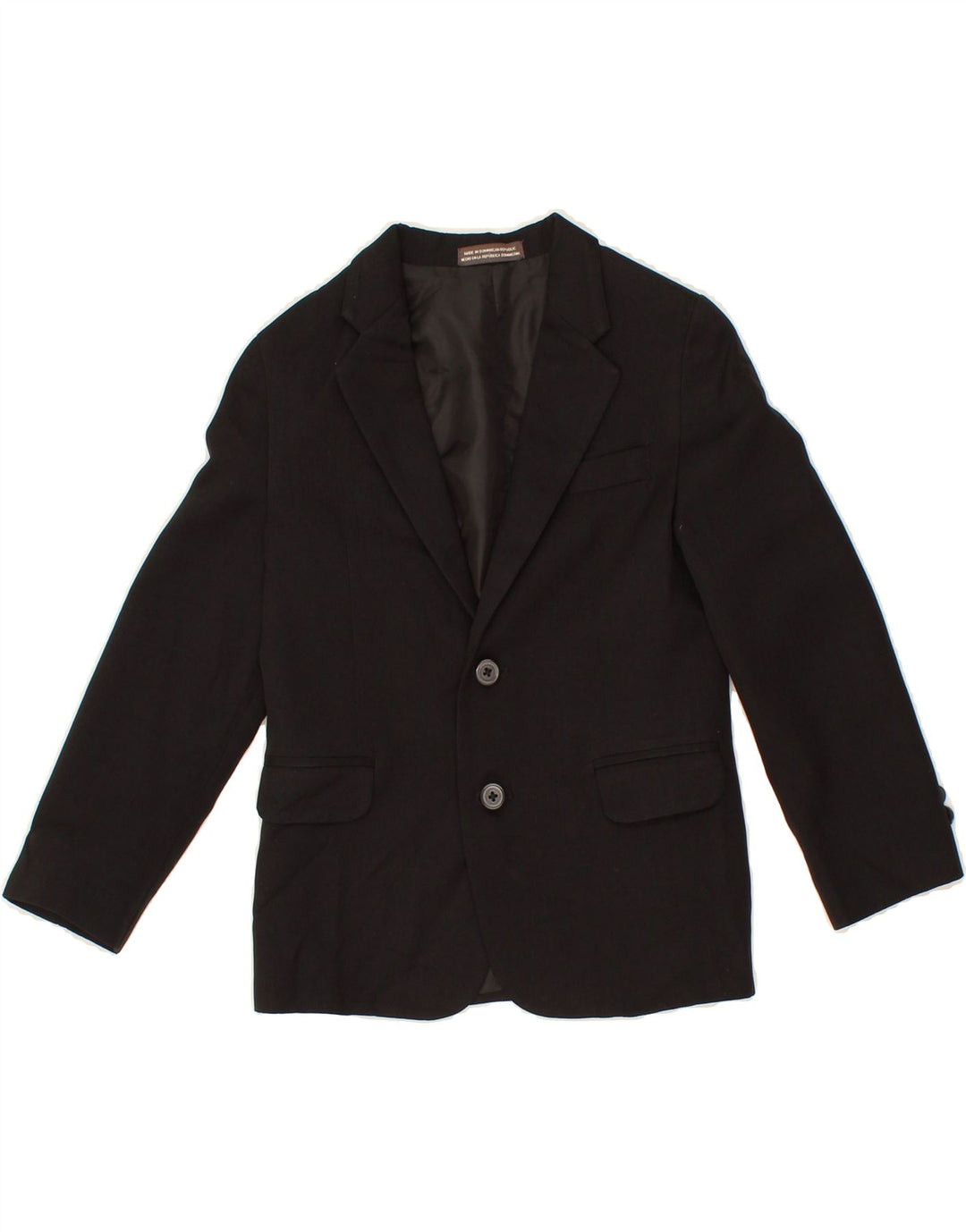 DOCKERS Boys 2 Button Blazer Jacket 6-7 Years Black Polyester Vintage Dockers and Second-Hand Dockers from Messina Hembry 