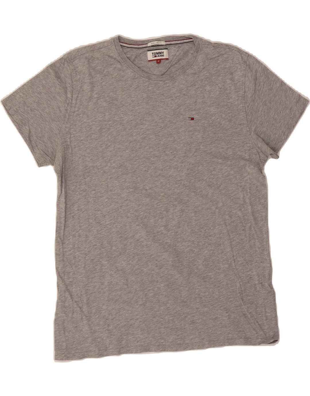 TOMMY HILFIGER Mens Regular Fit T-Shirt Top Medium Grey Cotton Vintage Tommy Hilfiger and Second-Hand Tommy Hilfiger from Messina Hembry 