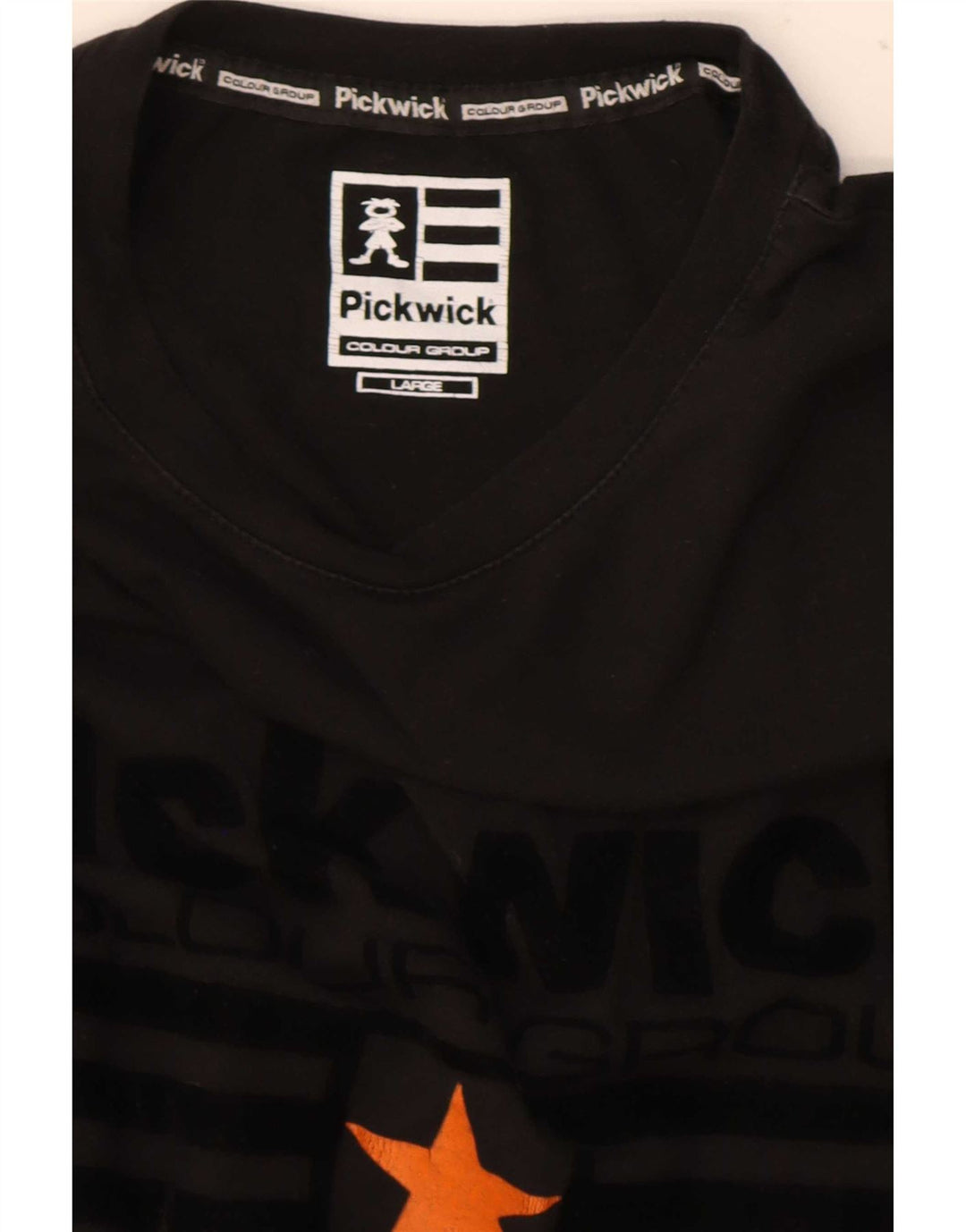 Pickwick Top grafico da uomo a maniche lunghe grande nero