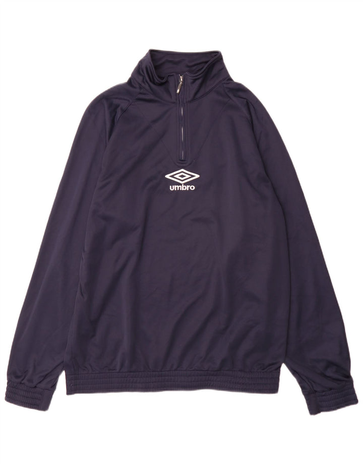 Umbro Mens Pullover tréningruha felső kabát XL sötétkék poliészter