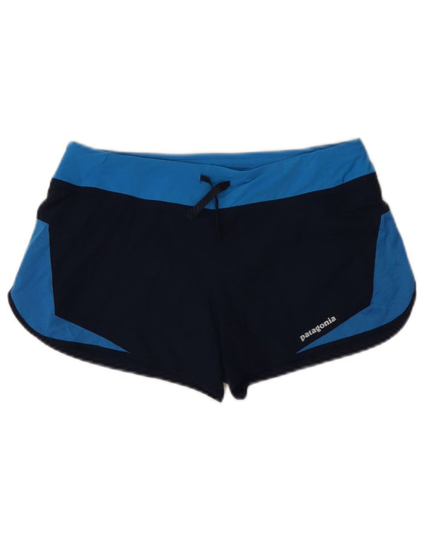 Pantaloncini sportivi da donna Patagonia UK 6 XS Poliestere color block blu navy