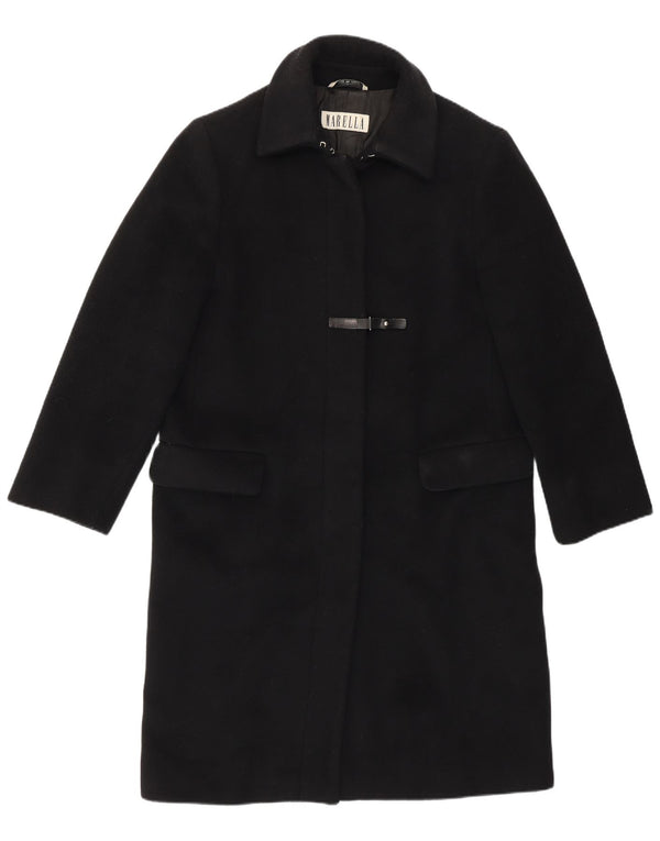 Marella Womens Overcoat UK 12 Medium  Black Virgin Wool