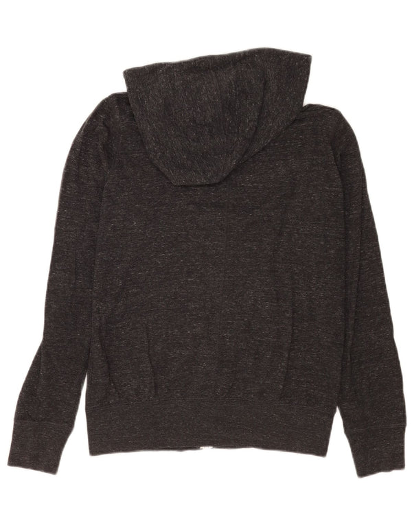 Nike Pull à capuche zippé pour femme UK 12 Coton moucheté gris moyen