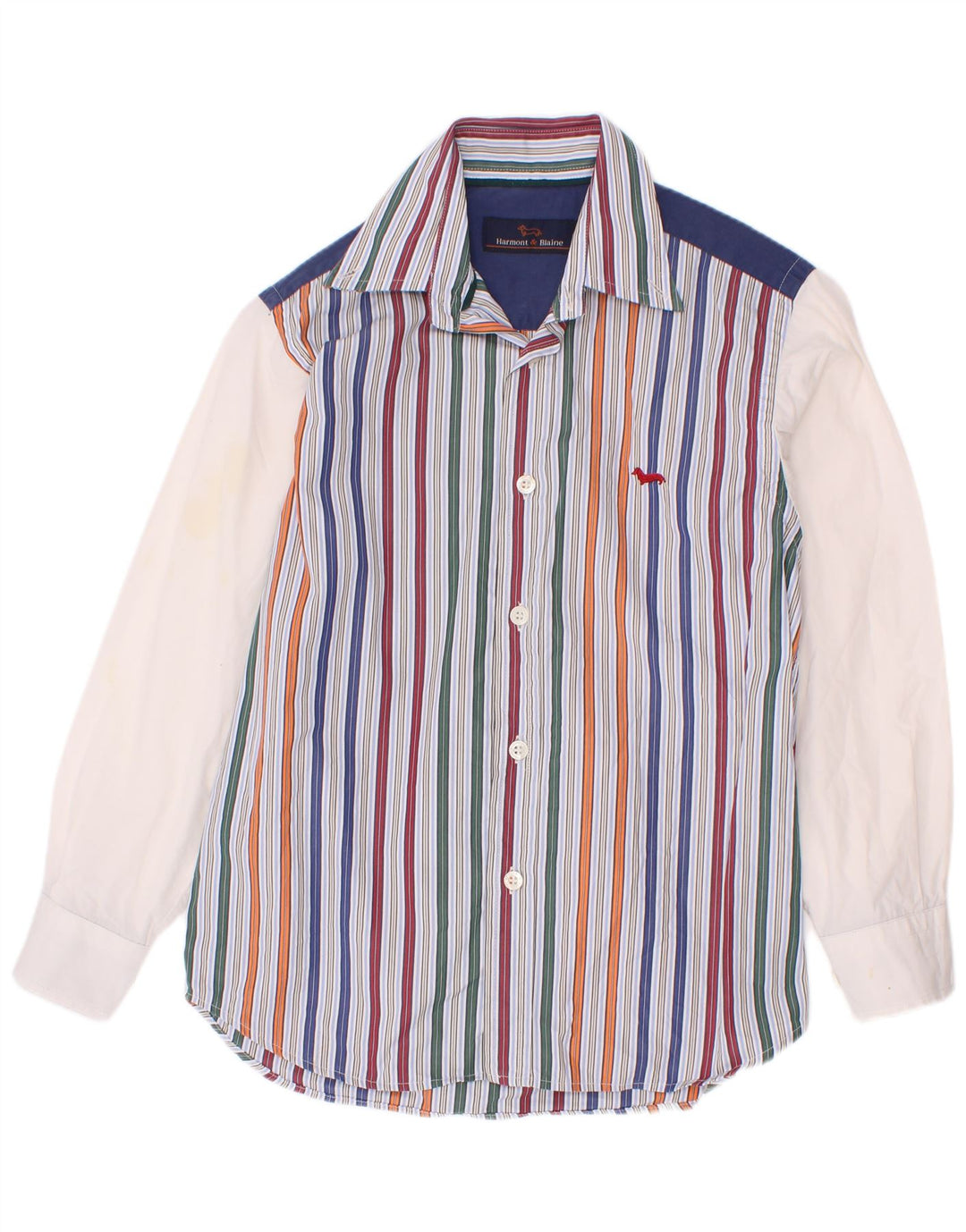 Harmont & Blaine Boys Shirt 10-11 Years Medium Multicoloured Striped Cotton