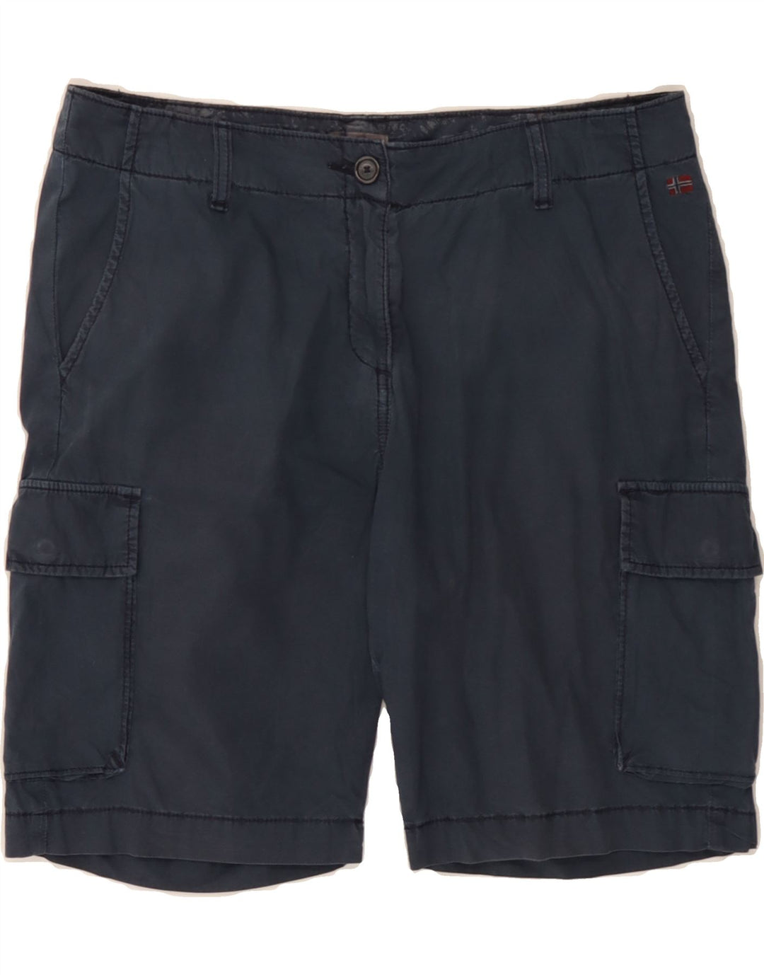 NAPAPIJRI Womens Cargo Shorts IT 44 Medium W34 Navy Blue Cotton Vintage Napapijri and Second-Hand Napapijri from Messina Hembry 