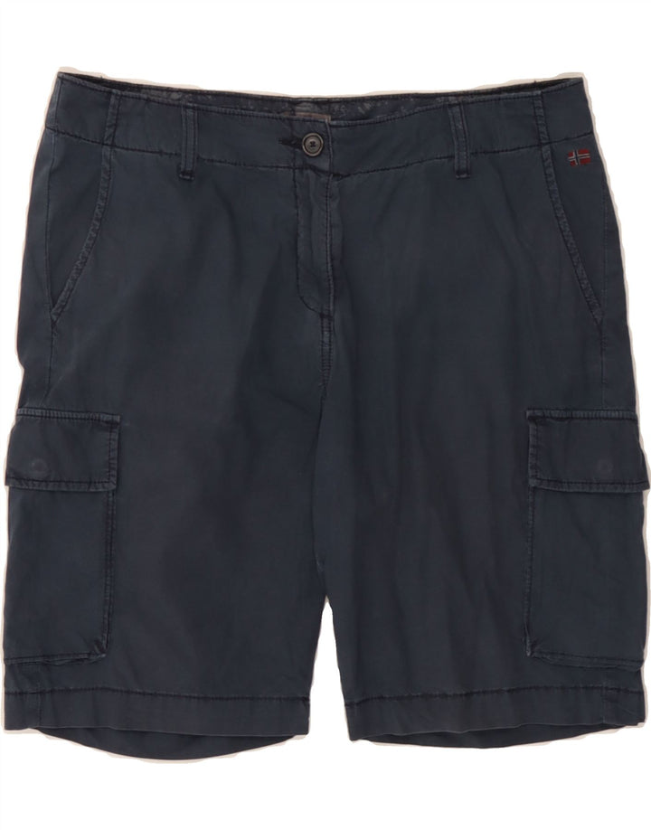 NAPAPIJRI Womens Cargo Shorts IT 44 Medium W34 Navy Blue Cotton Vintage Napapijri and Second-Hand Napapijri from Messina Hembry 