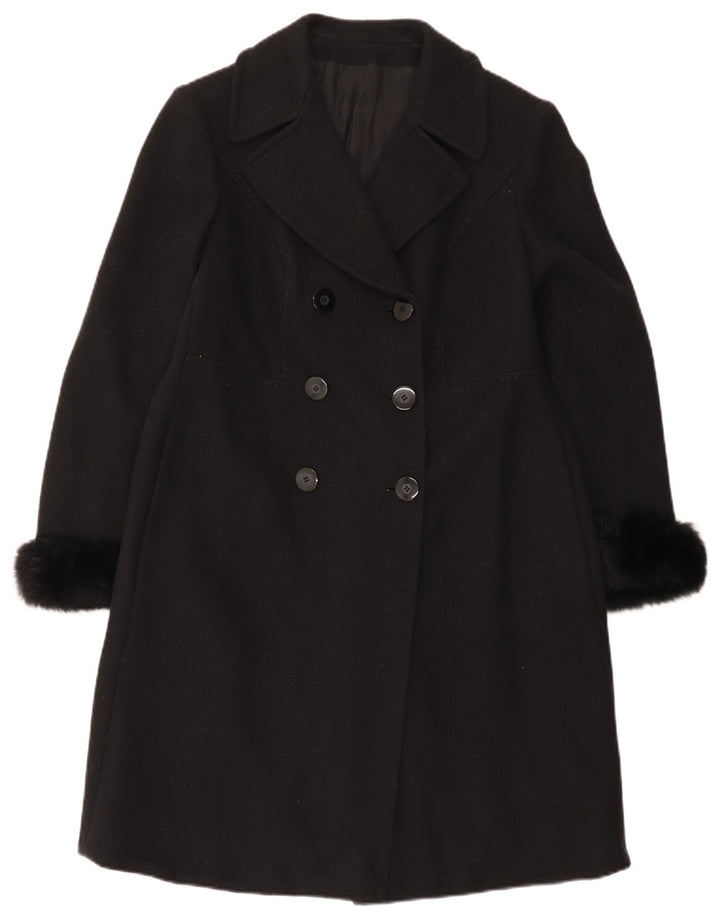 Giole Manteau croisé pour femme UK 14 Medium Noir