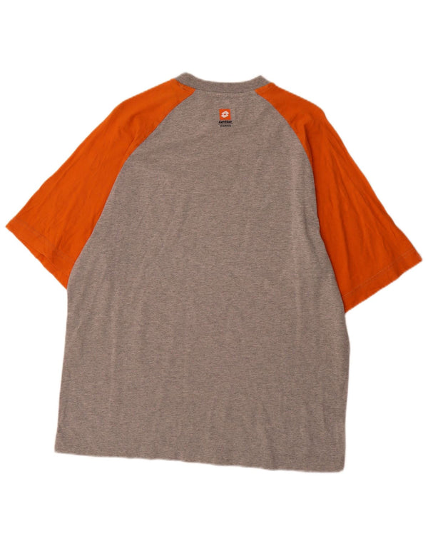T-shirt grafica da uomo Lotto Top Large grigio color block