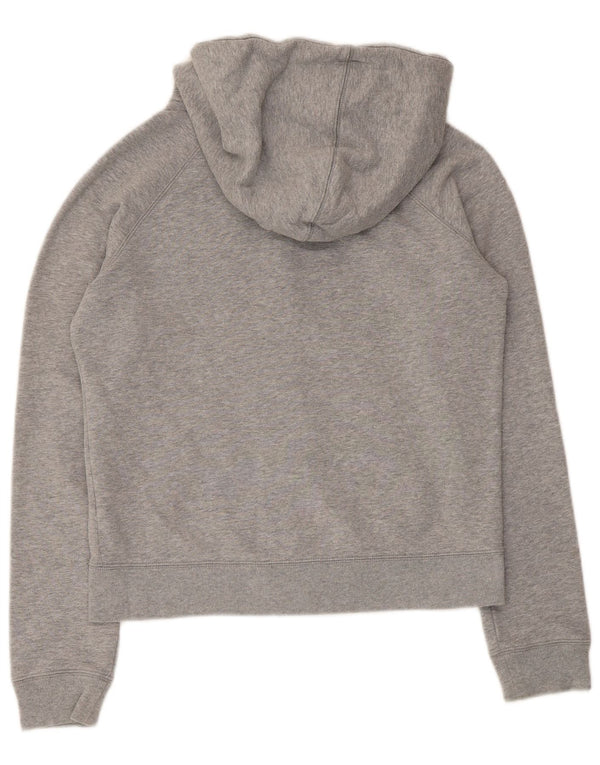 Nike Womens Graphic Zip Hoodie Pullover UK 10 Small Graue Baumwolle