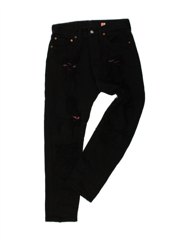 LEVI'S Mens Straight Jeans W31 L28 Black Cotton Vintage Levi's and Second-Hand Levi's from Messina Hembry 