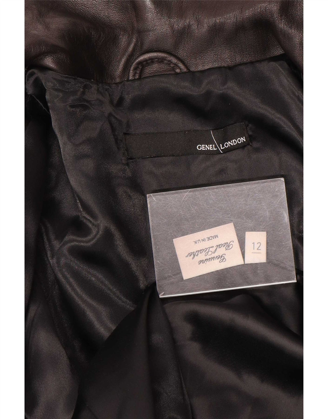 Genel Damen Ledermantel UK 12 Mittelbraun
