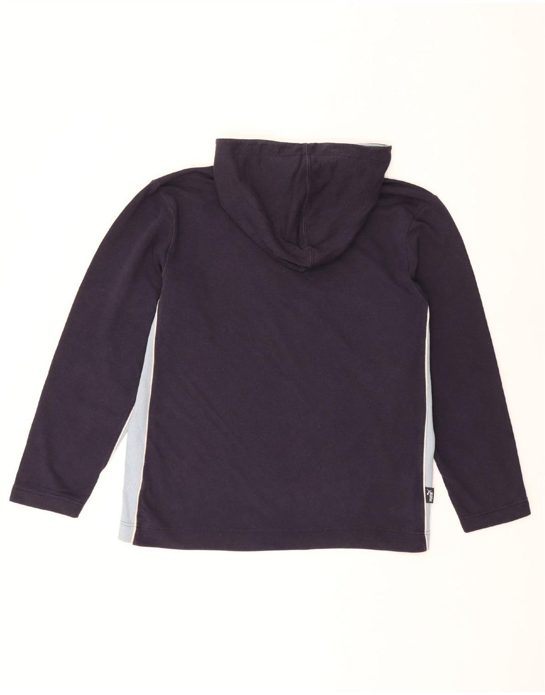 PUMA Mens Graphic Hoodie Jumper Medium Navy Blue Colourblock