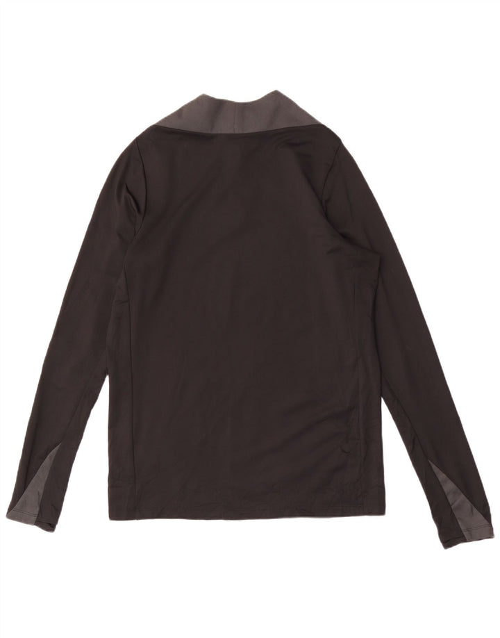 NIKE Top da tuta pullover con zip e collo Dri Fit da uomo, colore nero medio