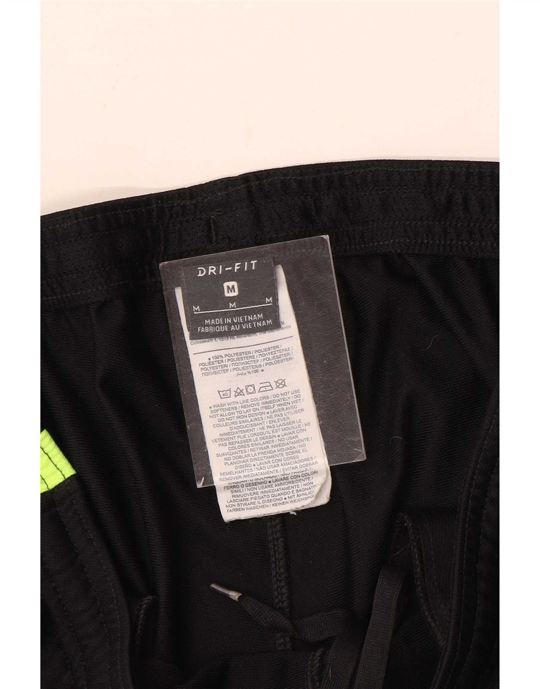 Nike Mens Dri Fit Tracksuit Trousers Medium Black Colourblock Polyester