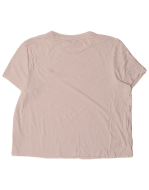 Jack Wills Damen T-Shirt Top UK 14 Large Weiße Baumwolle