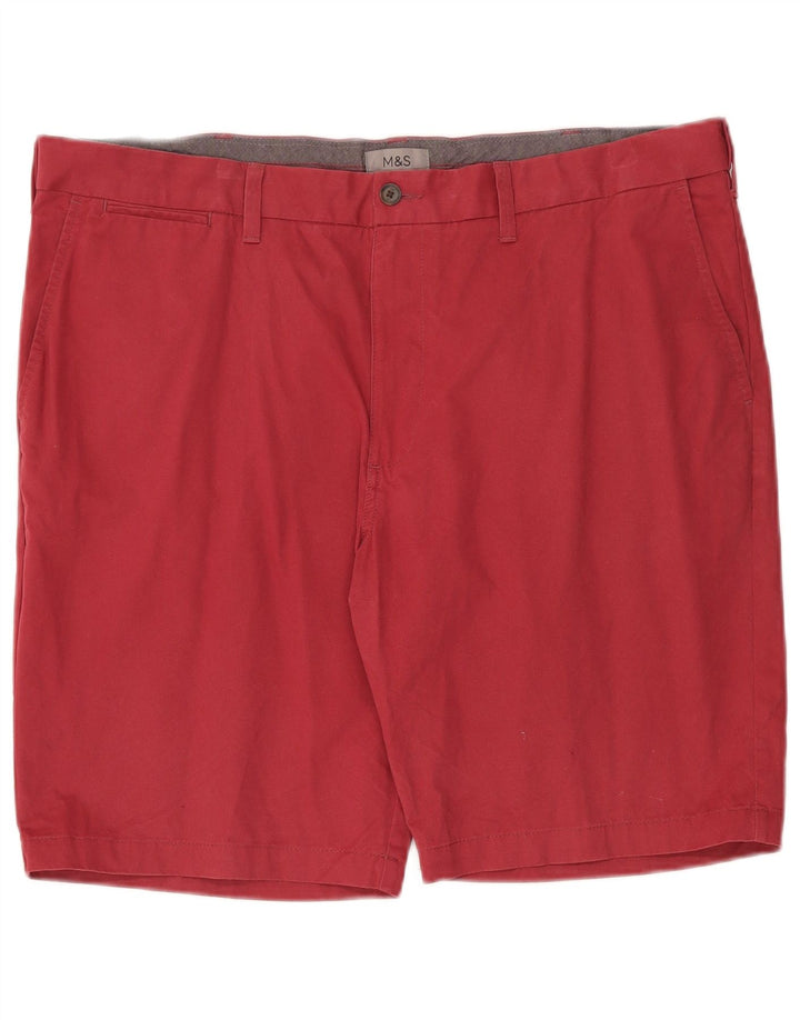 Marks & Spencer Mens Chino Shorts W42 2XL Red Cotton