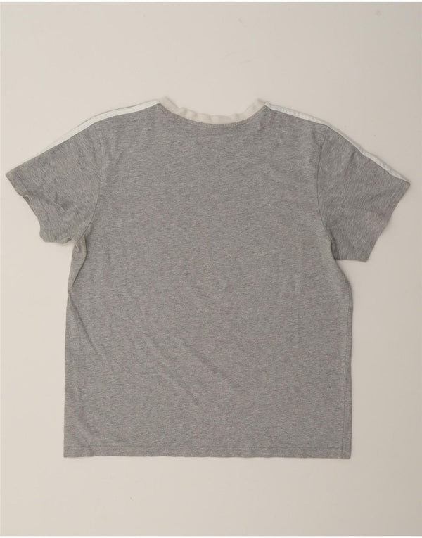Adidas Womens T-Shirt Top UK 12/14 Medium Grey Cotton
