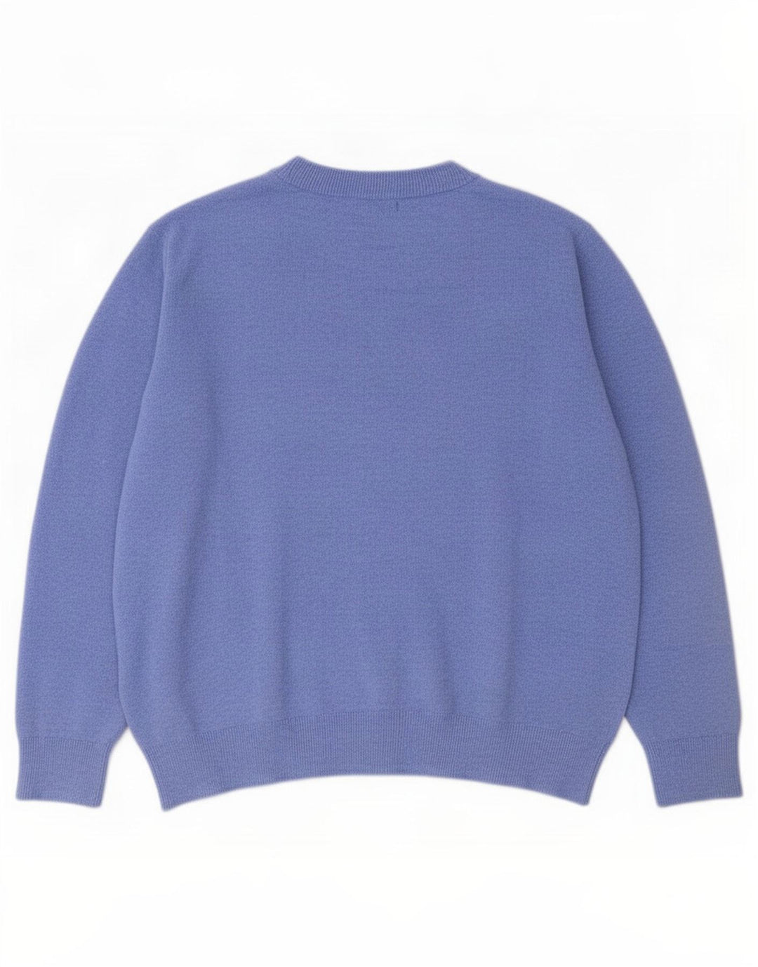 Marks & Spencer Womens Crew Neck Jumper Sweater UK 14 Medium Blue Polyester