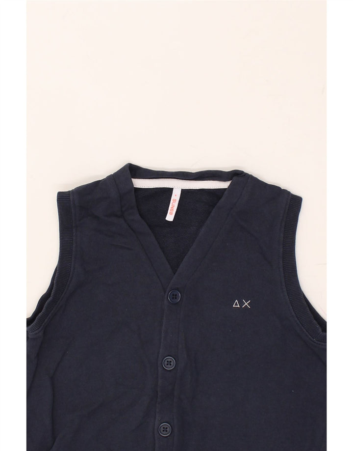 SUN68 Boys Sleeveless Cardigan Sweater 5-6 Years Navy Blue Cotton | Vintage Sun68 | Thrift | Second-Hand Sun68 | Used Clothing | Messina Hembry 