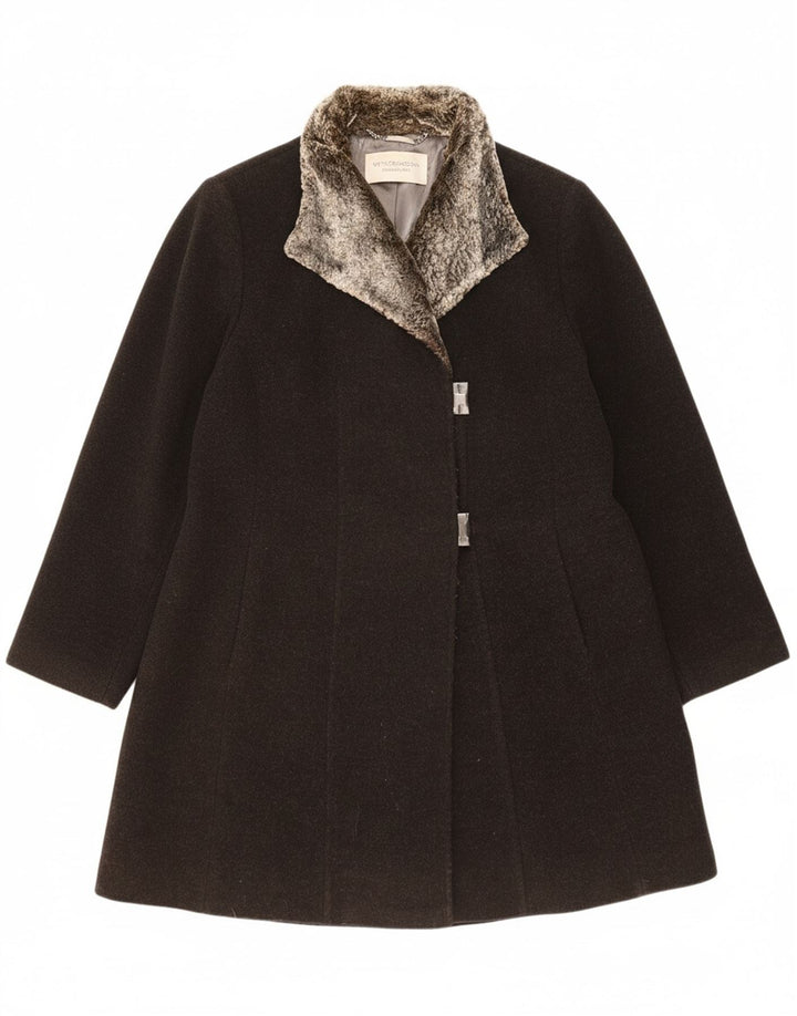 WINDSMOOR Womens Overcoat UK 20 2XL Grey Wool
