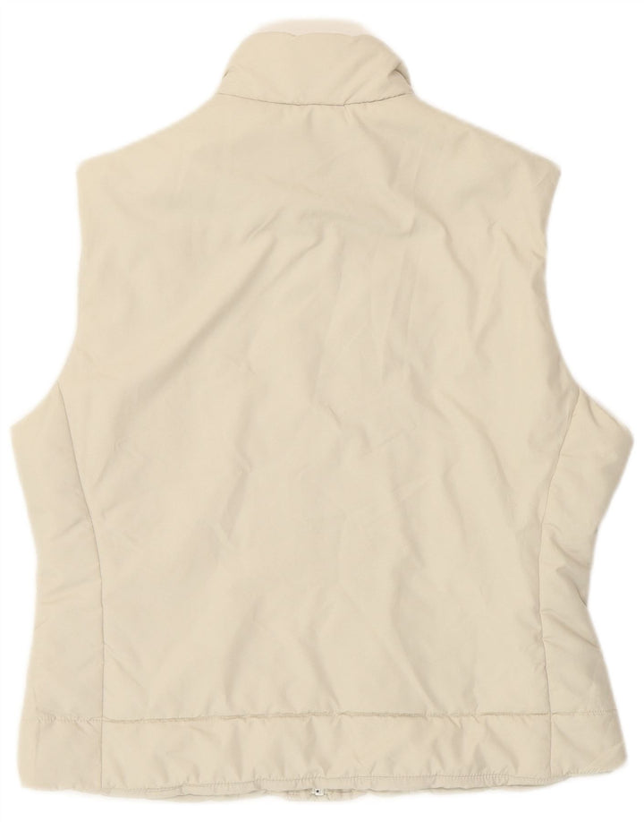 Reebok Womens Padded Gilet UK 12 Medium Off White Polyester