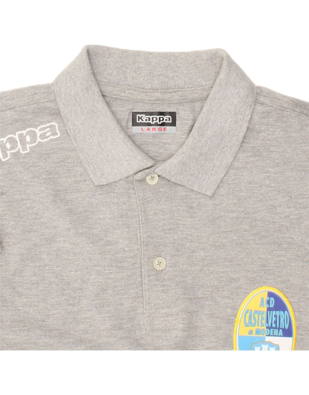 KAPPA Mens Polo Shirt Large Grey Cotton Vintage Kappa and Second-Hand Kappa from Messina Hembry 