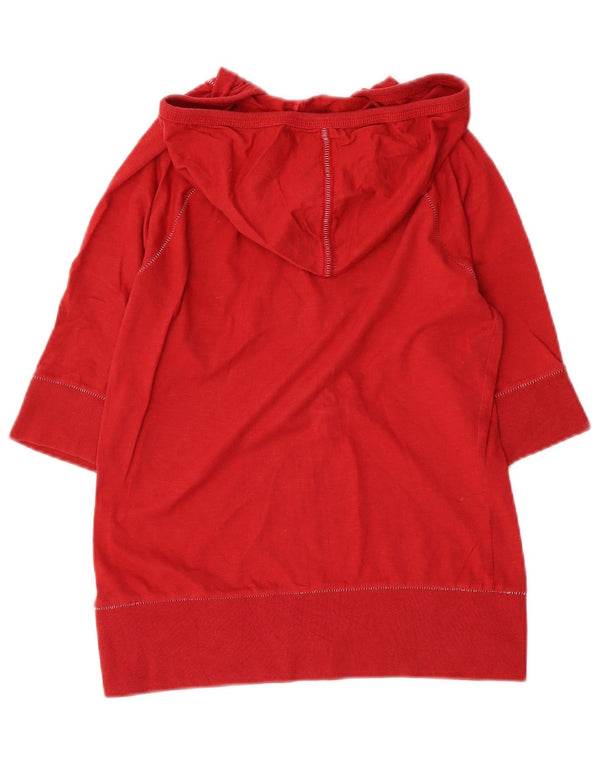 The North Face Womens Hooded T-Shirt Top UK 6 XS Red Cotton