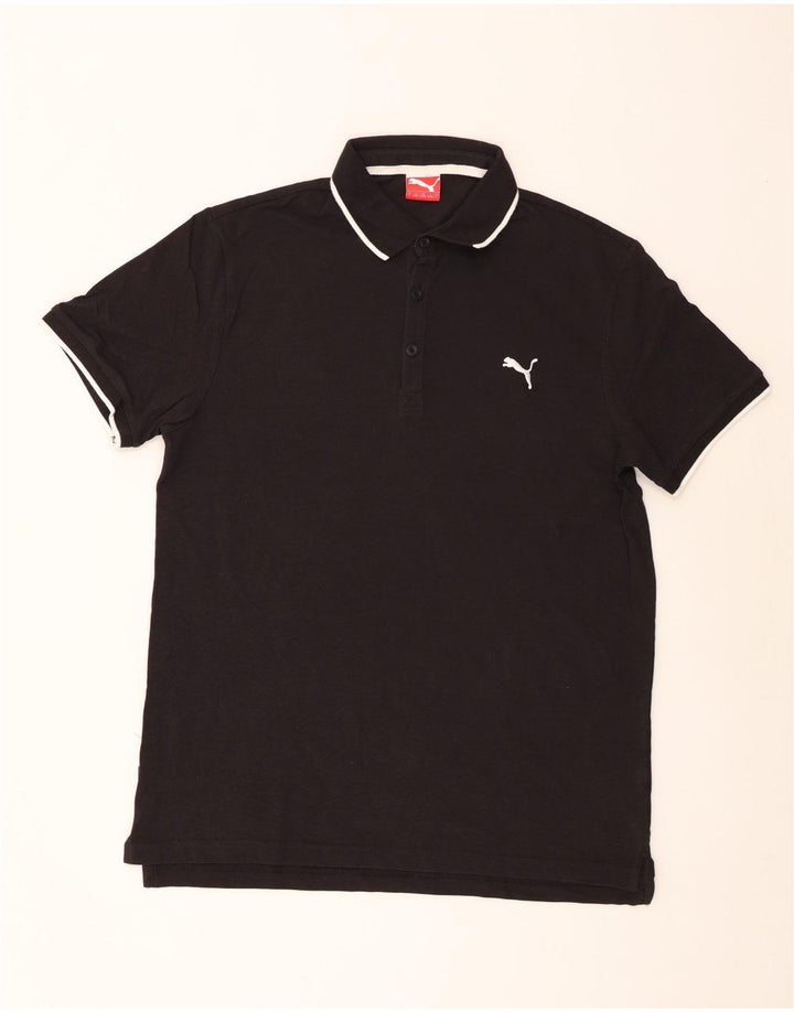 Puma Mens Polo Shirt Large Black Cotton