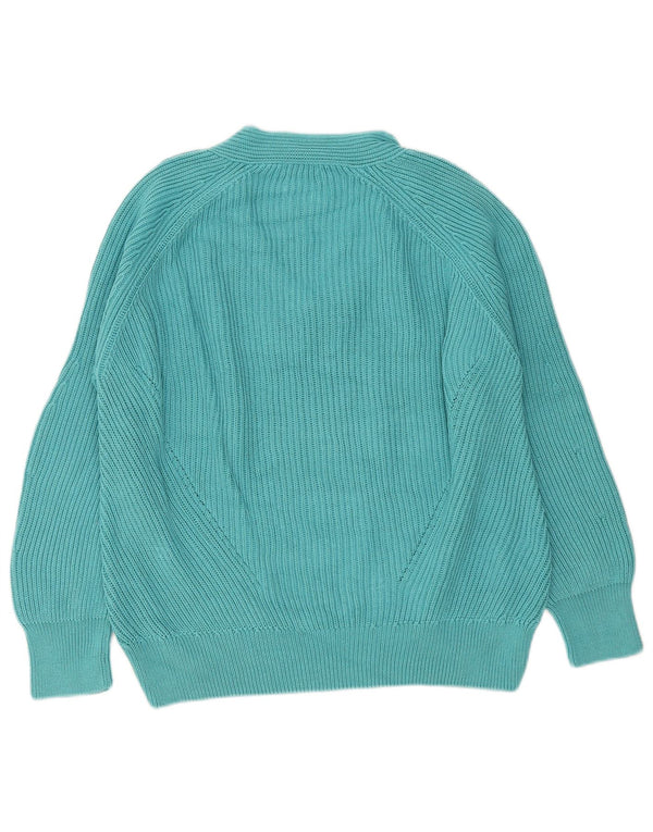 Massimo Dutti Pull surdimensionné à col en V pour femme UK 14 Turquoise moyen