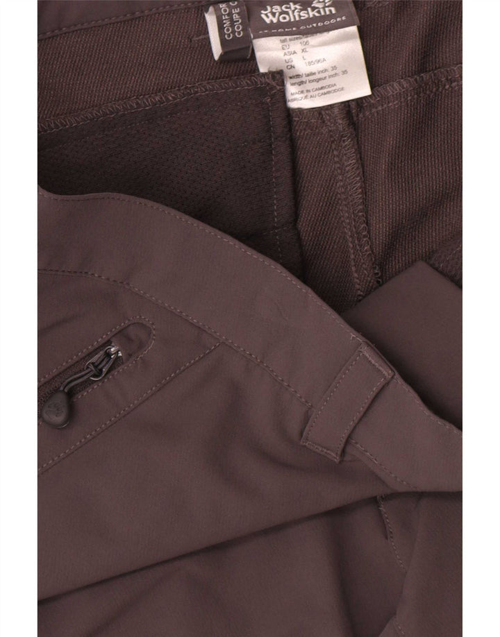 Jack Wolfskin Мужские узкие брюки-карго, большие W35 L35, серые, полиамид