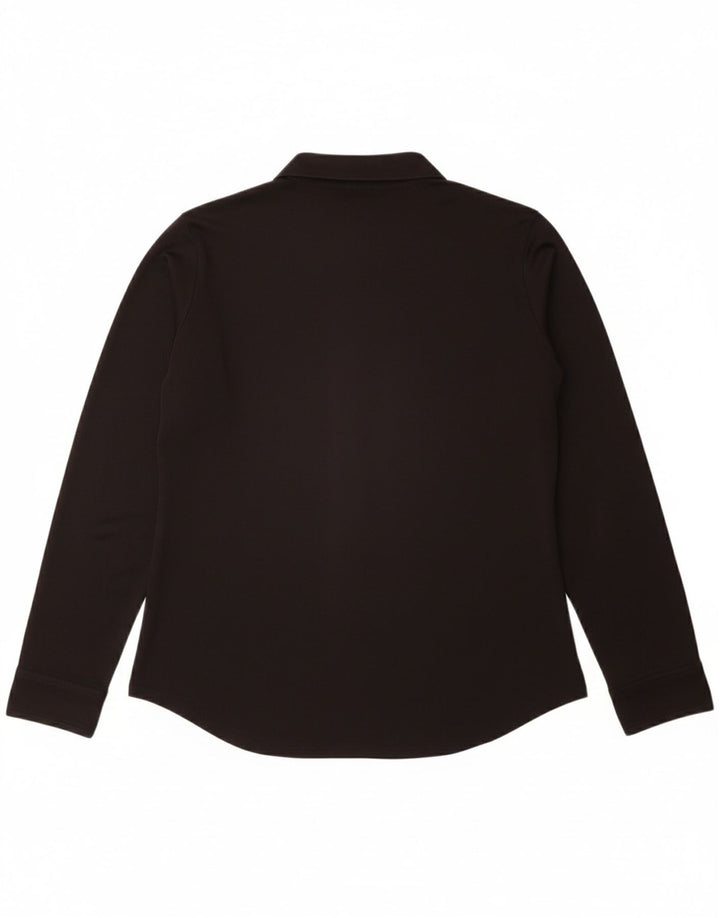 CHARLOTTE HALTON Womens Shirt Blouse UK 14 Medium Black Polyester