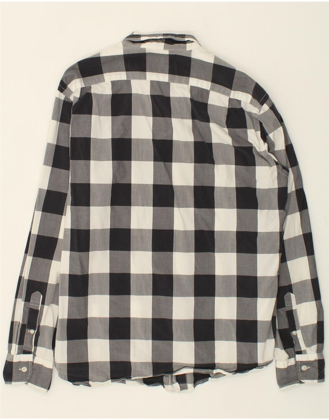 J. CREW Mens Shirt Size 16 1/2 Large Black Check Cotton Vintage J. Crew and Second-Hand J. Crew from Messina Hembry 