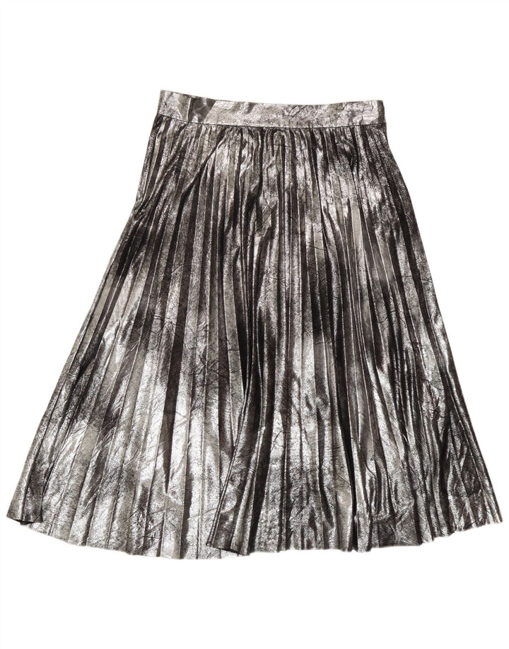 Zara Femme Jupe Plissée Couteau Moyen W28 Argent