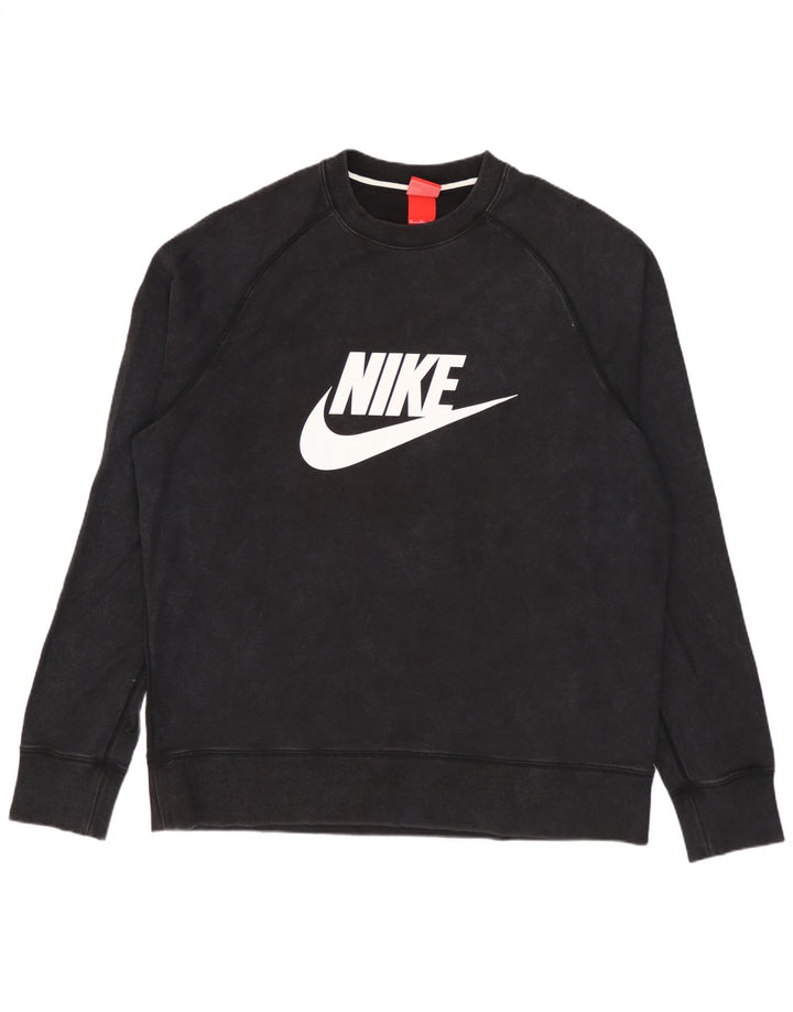 Felpa grafica da uomo Nike Felpa XL in cotone nero