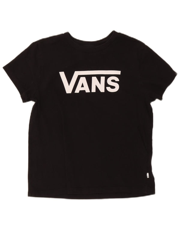 T-shirt grafica da donna Vans Top UK 16 grande cotone nero