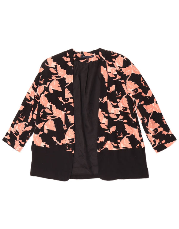 French Connection Damen-Blazer mit lockerer Passform, Gr. 8, Schwarz, Blumenmuster