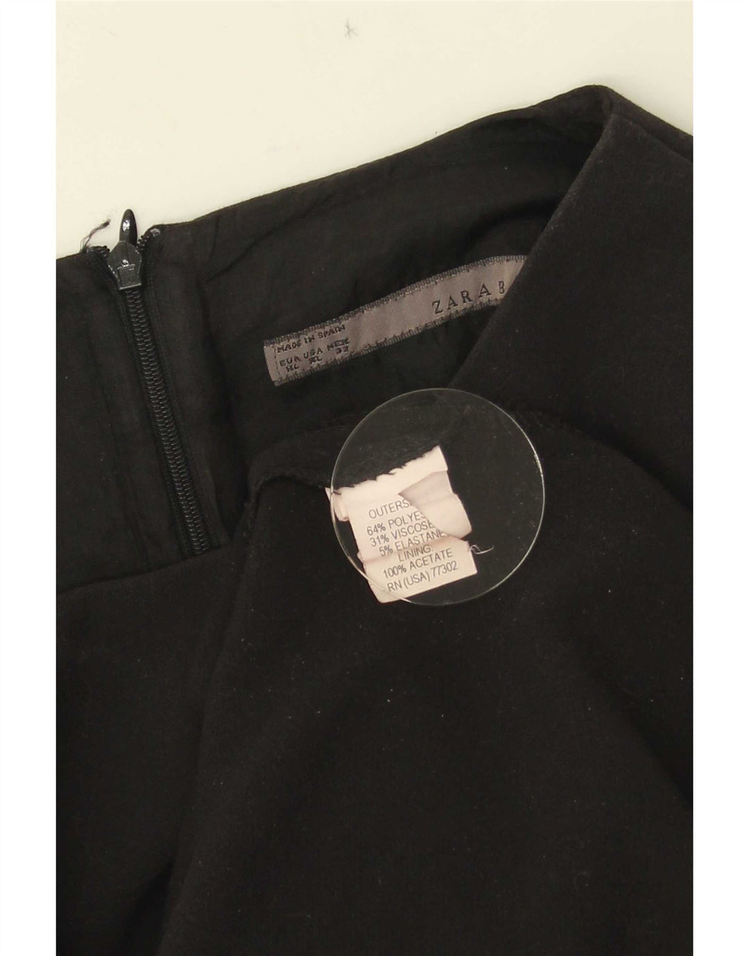 Zara Womens Sheath Dress UK 18 XL Black Polyester