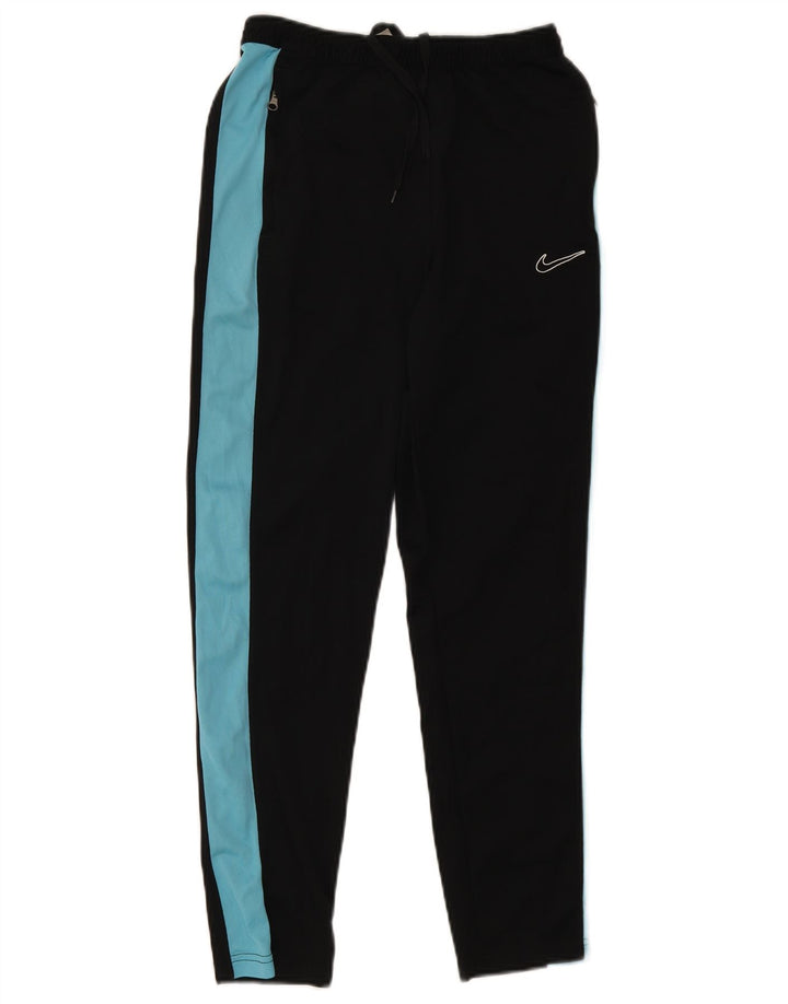 Nike Mens Dri Fit Slim Tracksuit Trousers Small Black Colourblock Polyester