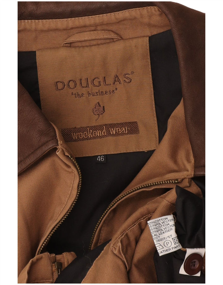 Męska kurtka bomberka Douglas UK 46 3XL beżowa bawełna