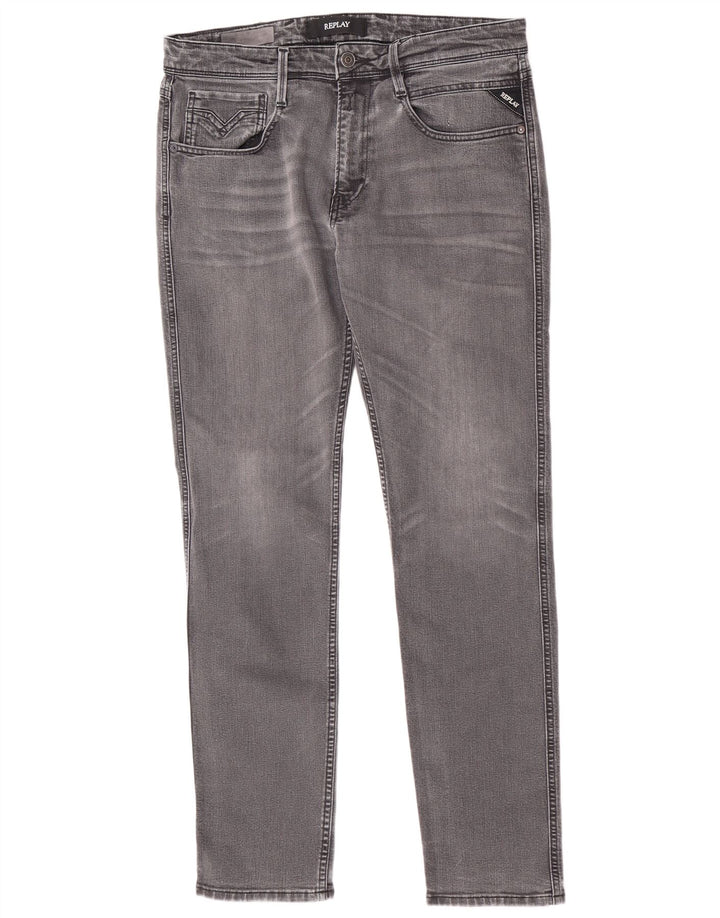 Vaqueros ajustados para mujer Replay W33 L32 Algodón gris