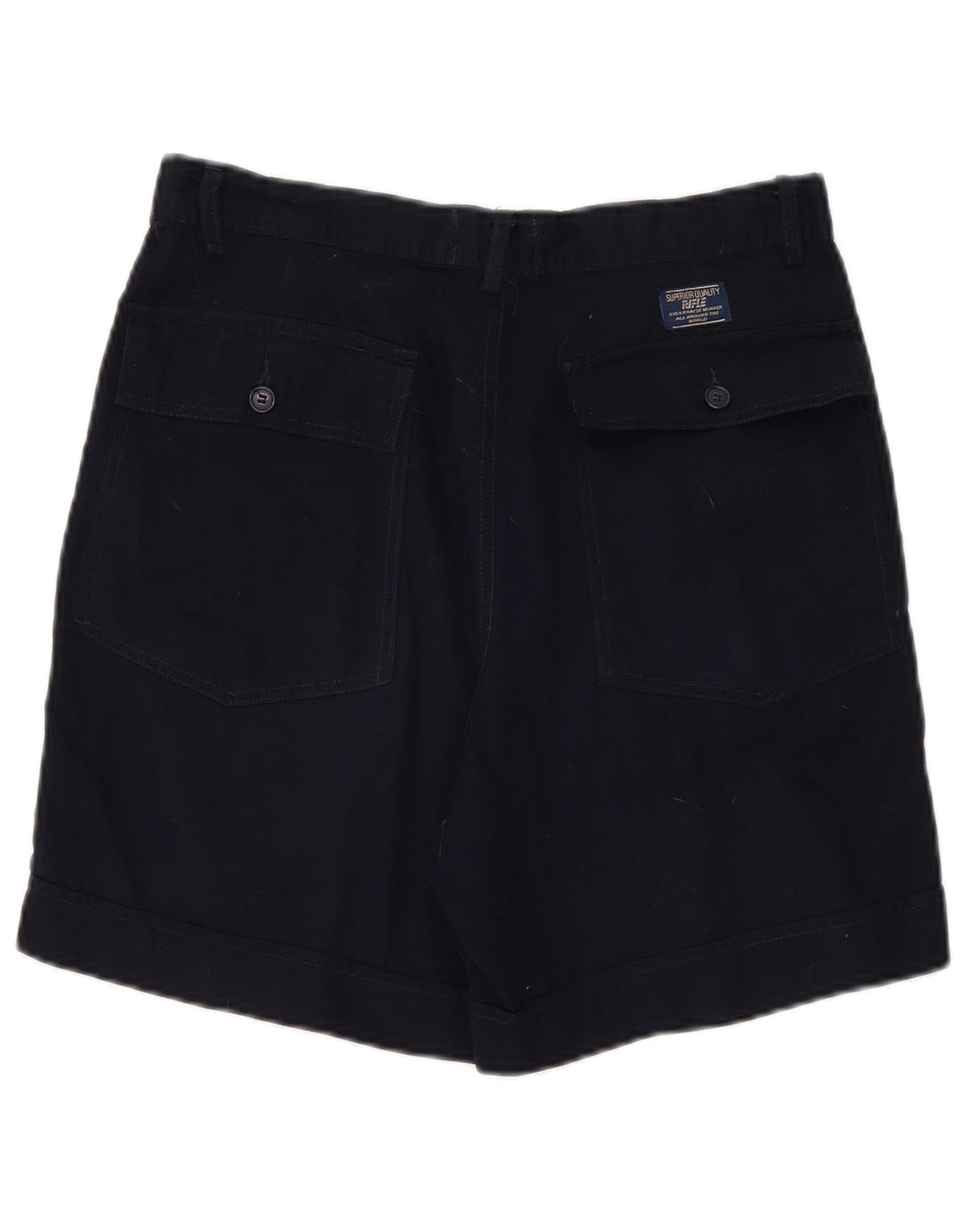 Rifle Womens Cargo Shorts W33 Large Navy Blue Cotton