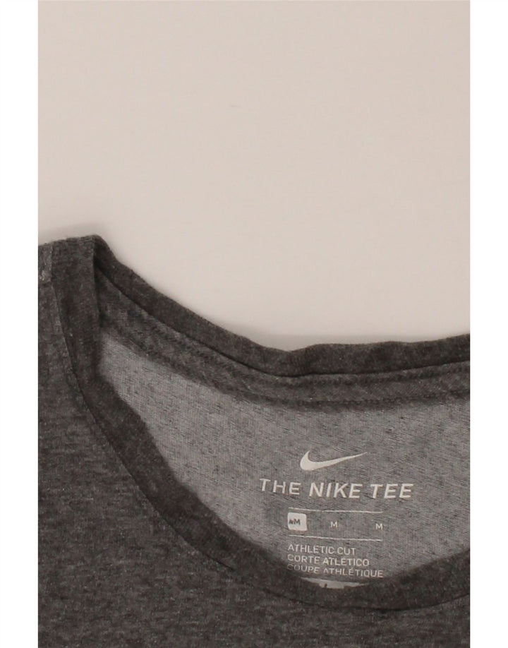 NIKE Mens Dri Fit Graphic T-Shirt Top Medium Grey Cotton Vintage Nike and Second-Hand Nike from Messina Hembry 