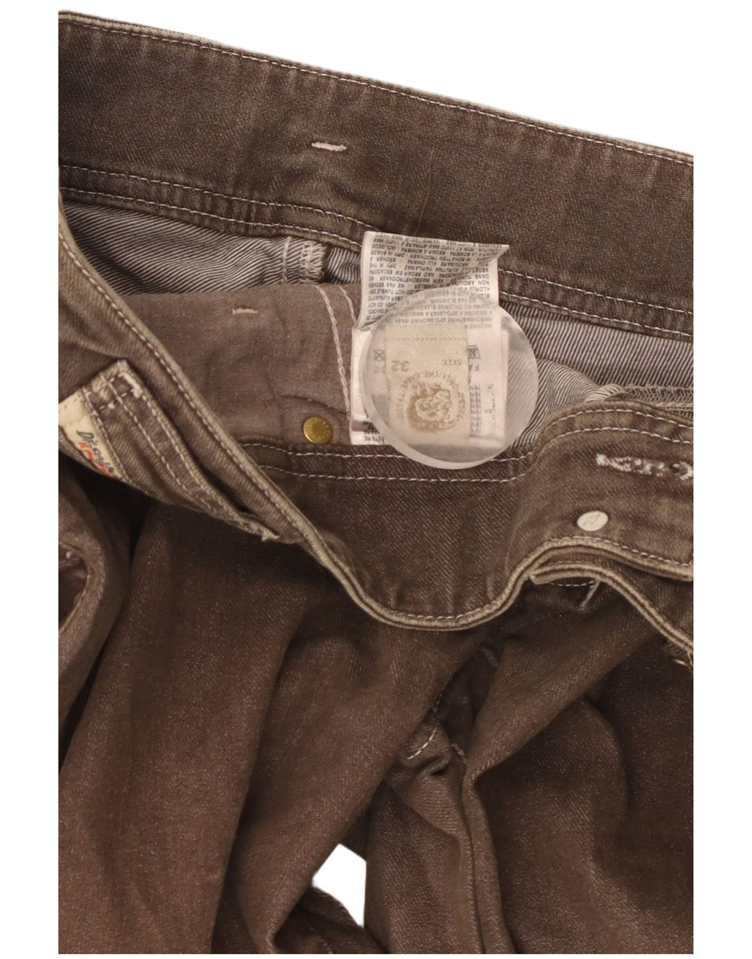 Diesel Womens Slim Jeans W32 L35 Brown Cotton
