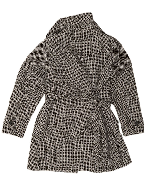 Marks & Spencer Gabardina para mujer UK 40 XL Poliéster geométrico negro