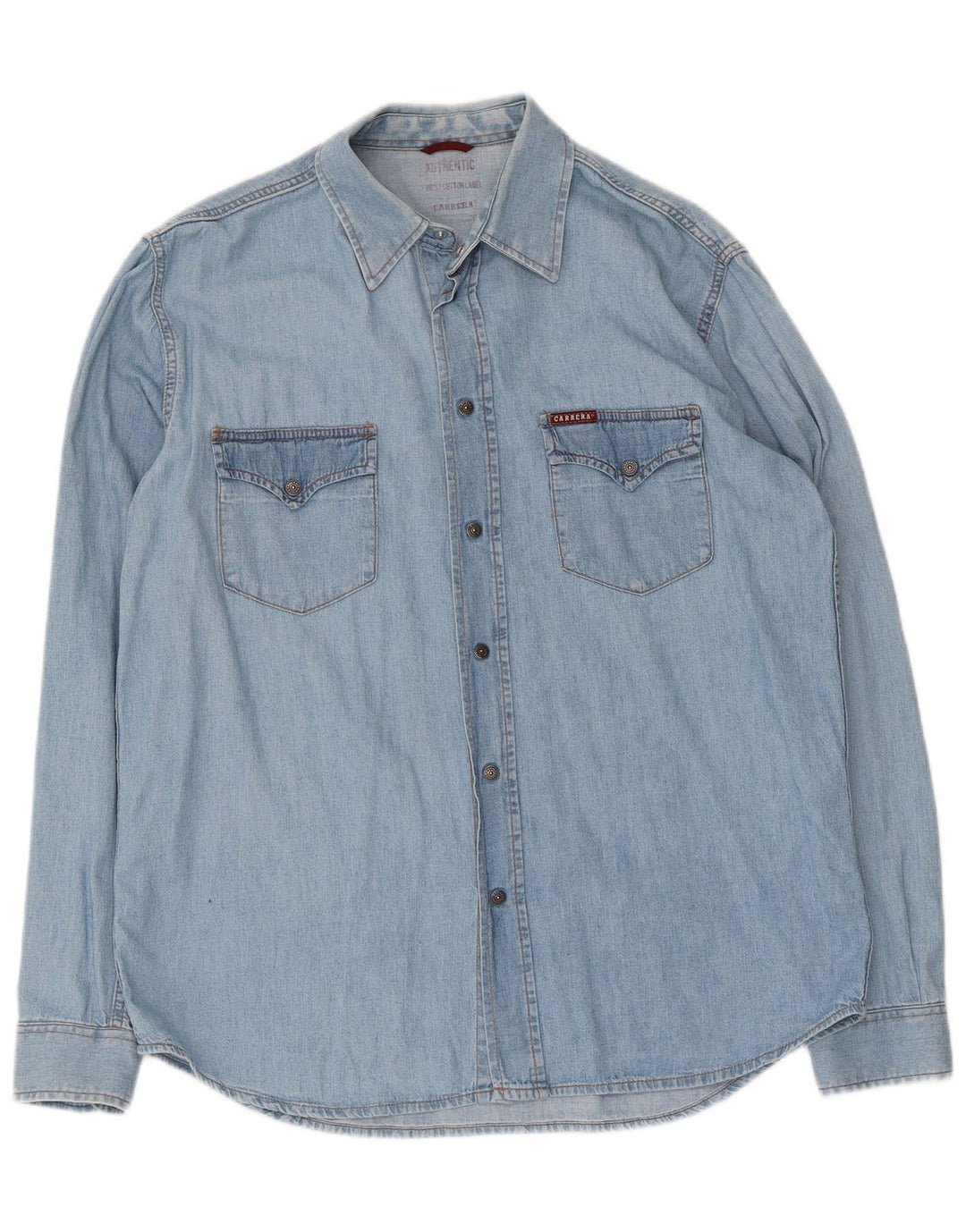 Carrera Chemise En Jean Large Bleu Coton Homme